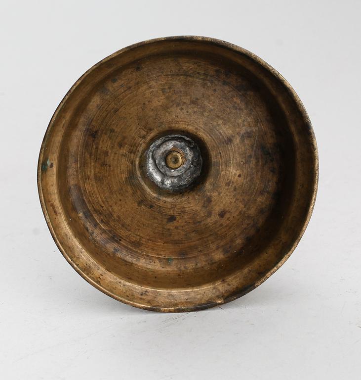 LJUSSTAKE, mässing, barock, 1600-tal.