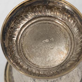 Ten Swedish silver beakers, mark of KG Markströms, Uppsala, some 1903.