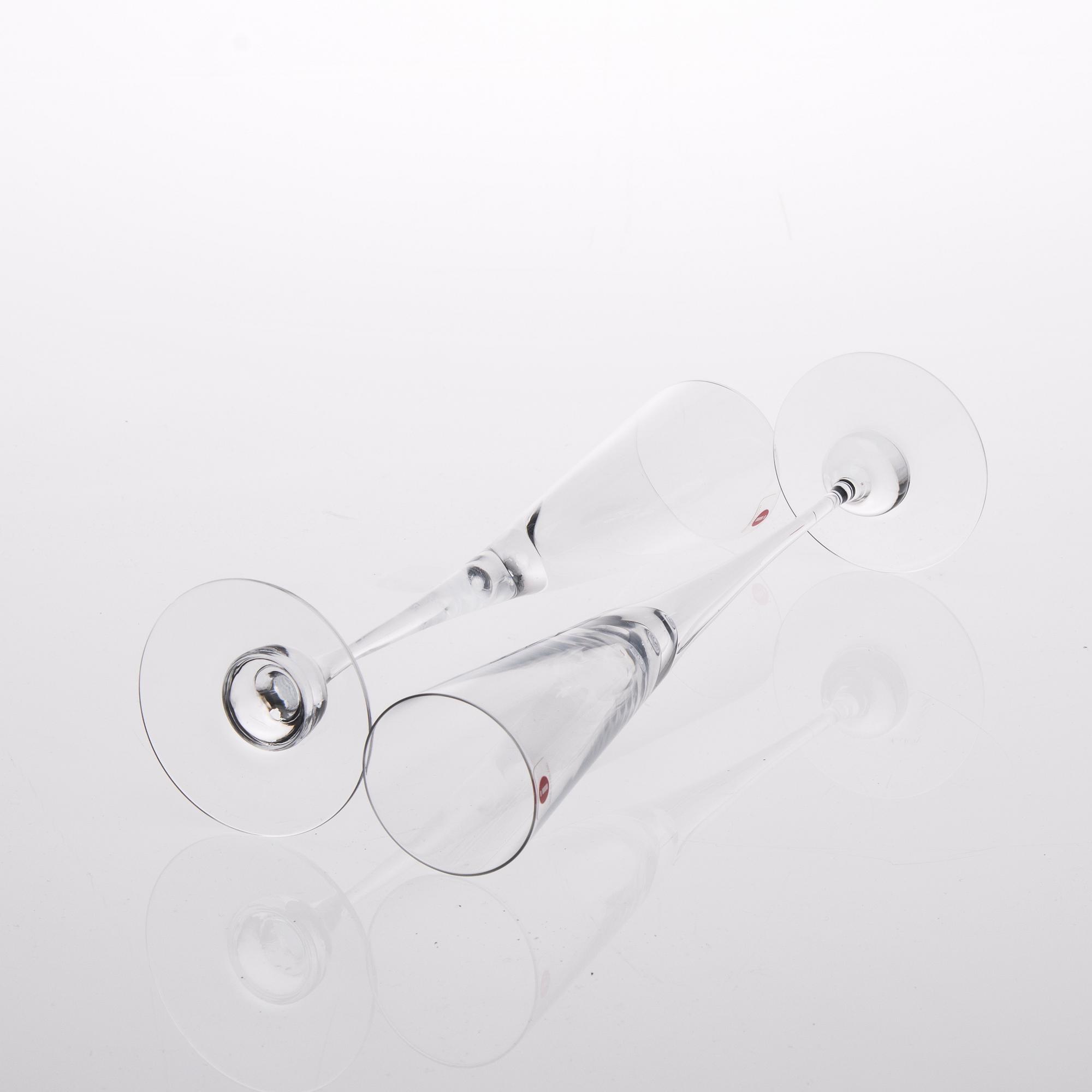 GLASSERVIS, 24 st + 9 st, bl a "Aurora", Heikki Orvola, Iittala, 1900-talets slut.