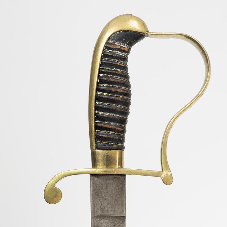 Two German sabres, 19th Century, one with scabbard.