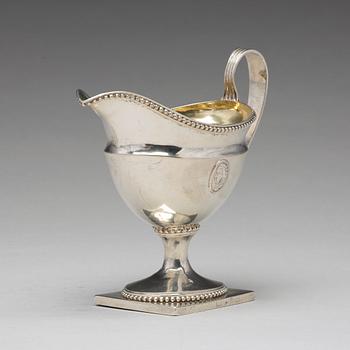 Petter Eneroth, gräddkanna, silver, Stockholm 1793. Gustaviansk.