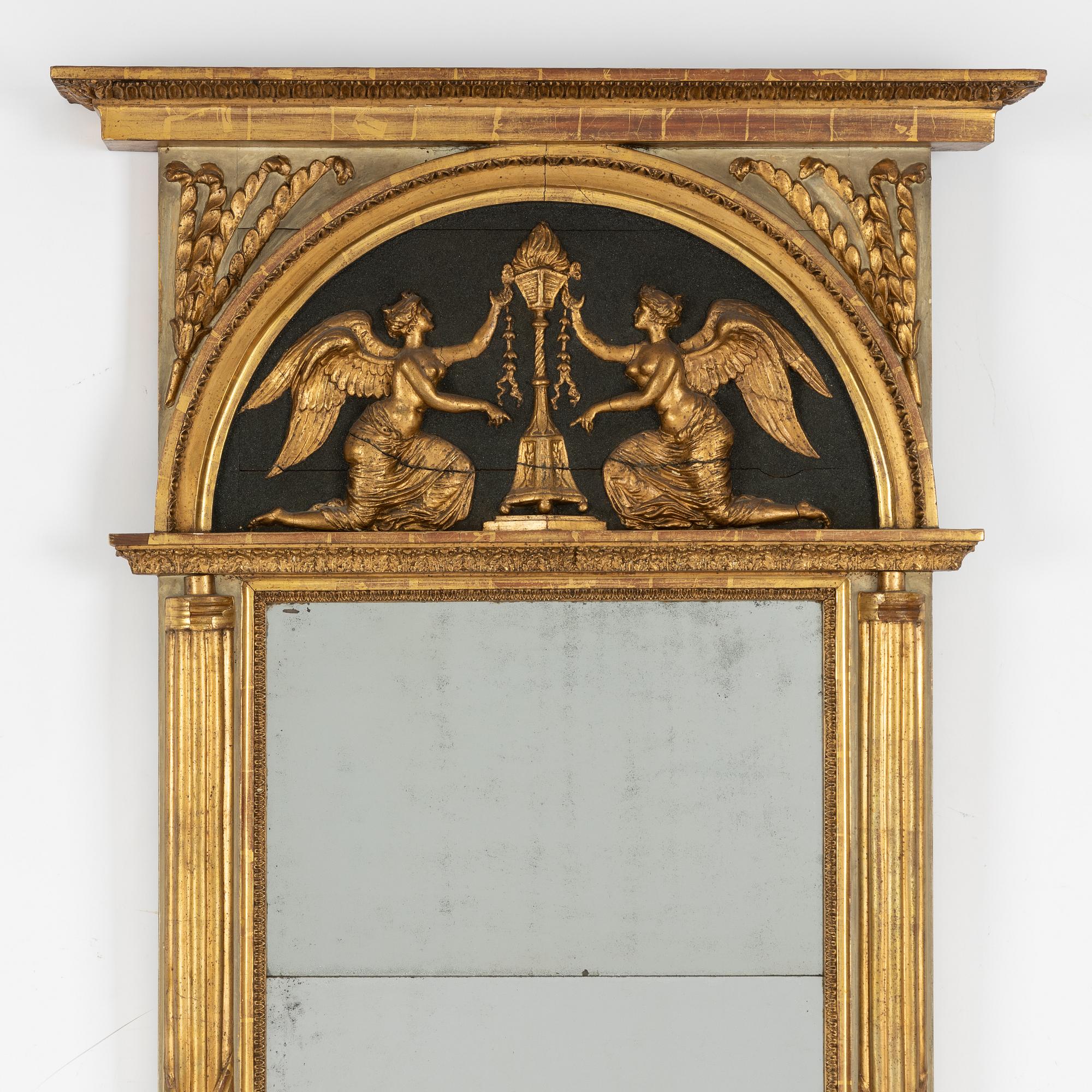 Mirror, late Gustavian, circa 1800.