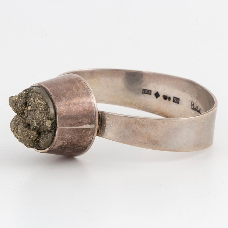 Silver and pyrite bangle, Ekeblad, Ljungby, 1968.