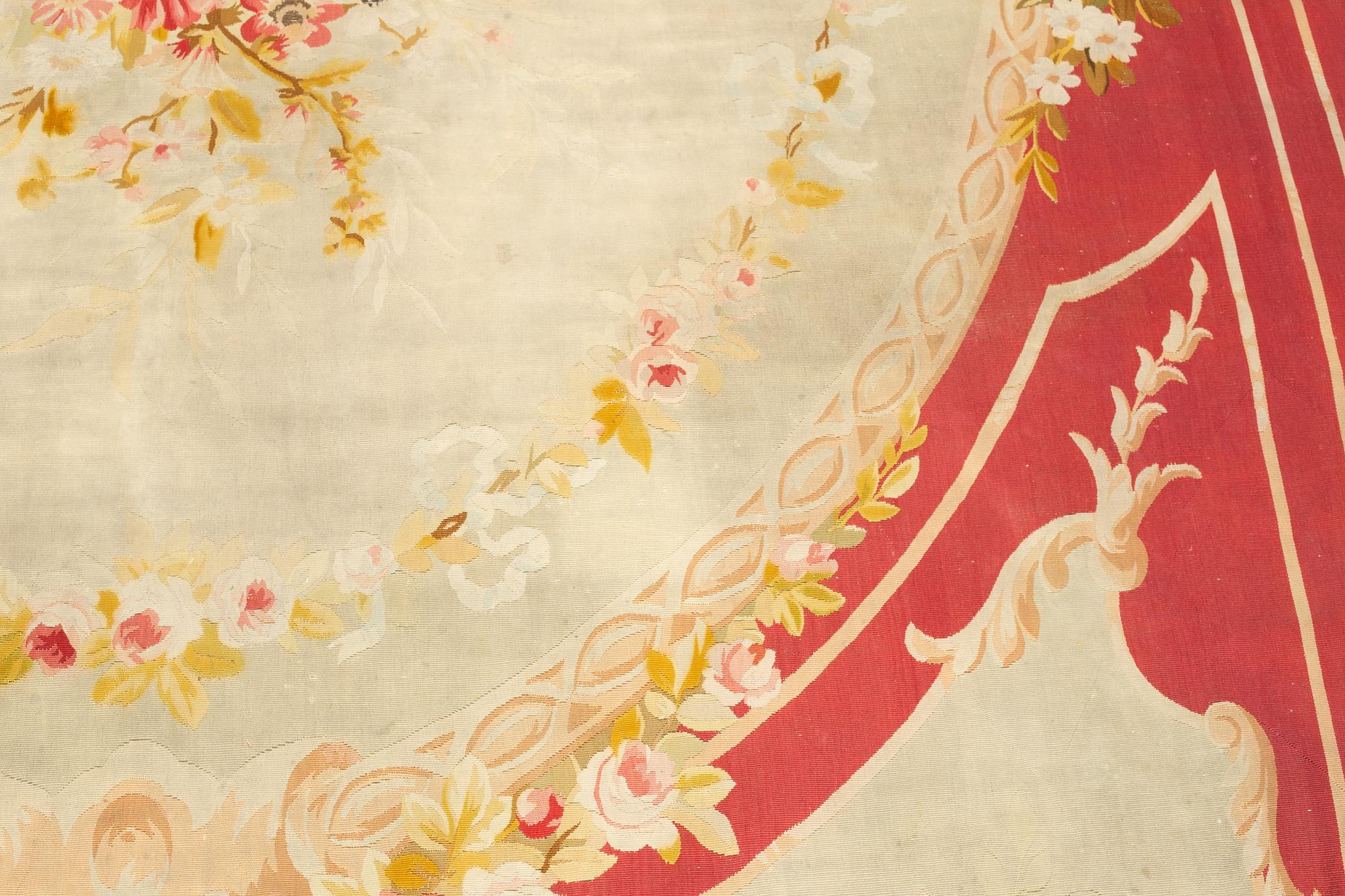 A carpet, tapestry weave, ca 625 x 431,5 cm, Aubusson the middle of the 19th century - around 1900, France.