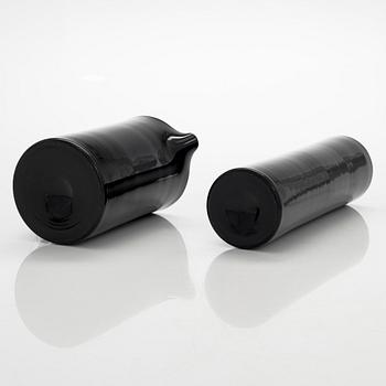 Nanny Still, A set of four 1950's service parts, "Black and White" for Riihimäki Glassworks, Finland.