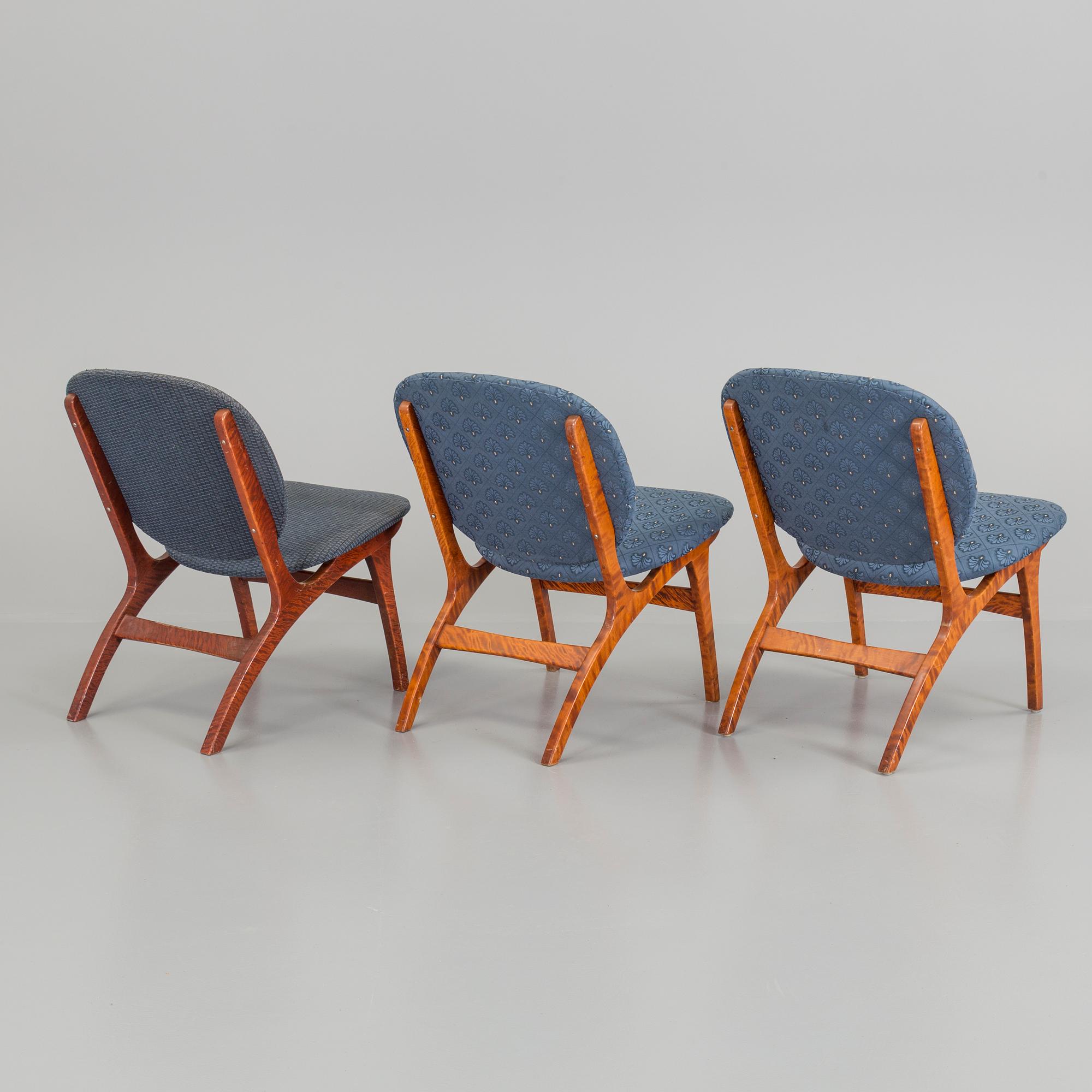 LOUNGE CHAIRS, 2+1, 1950s.