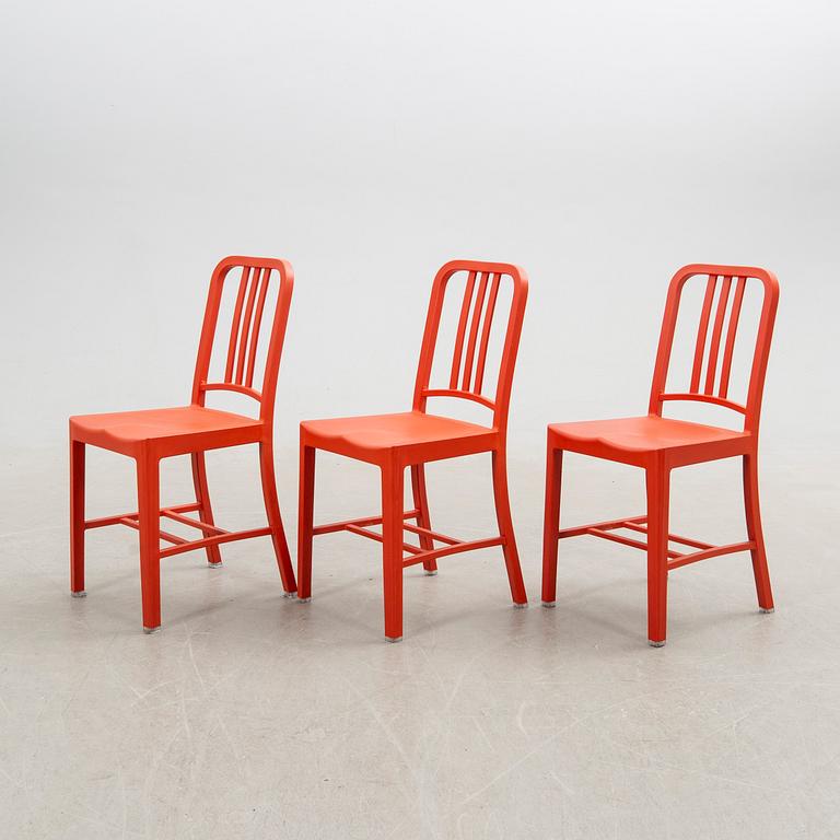 Stolar, 6 st, "111 Navy Chair", Emeco & Coca-Cola. USA 2000-tal.