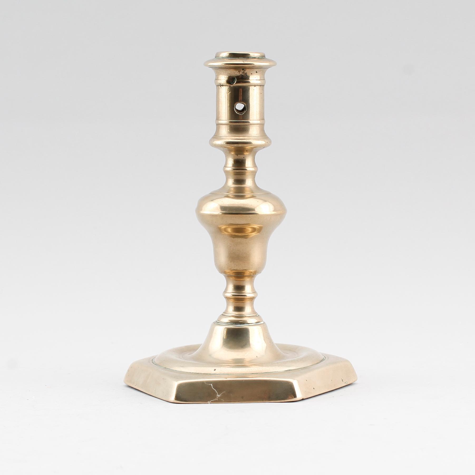 LJUSSTAKE, mässing, 1600-tal.
