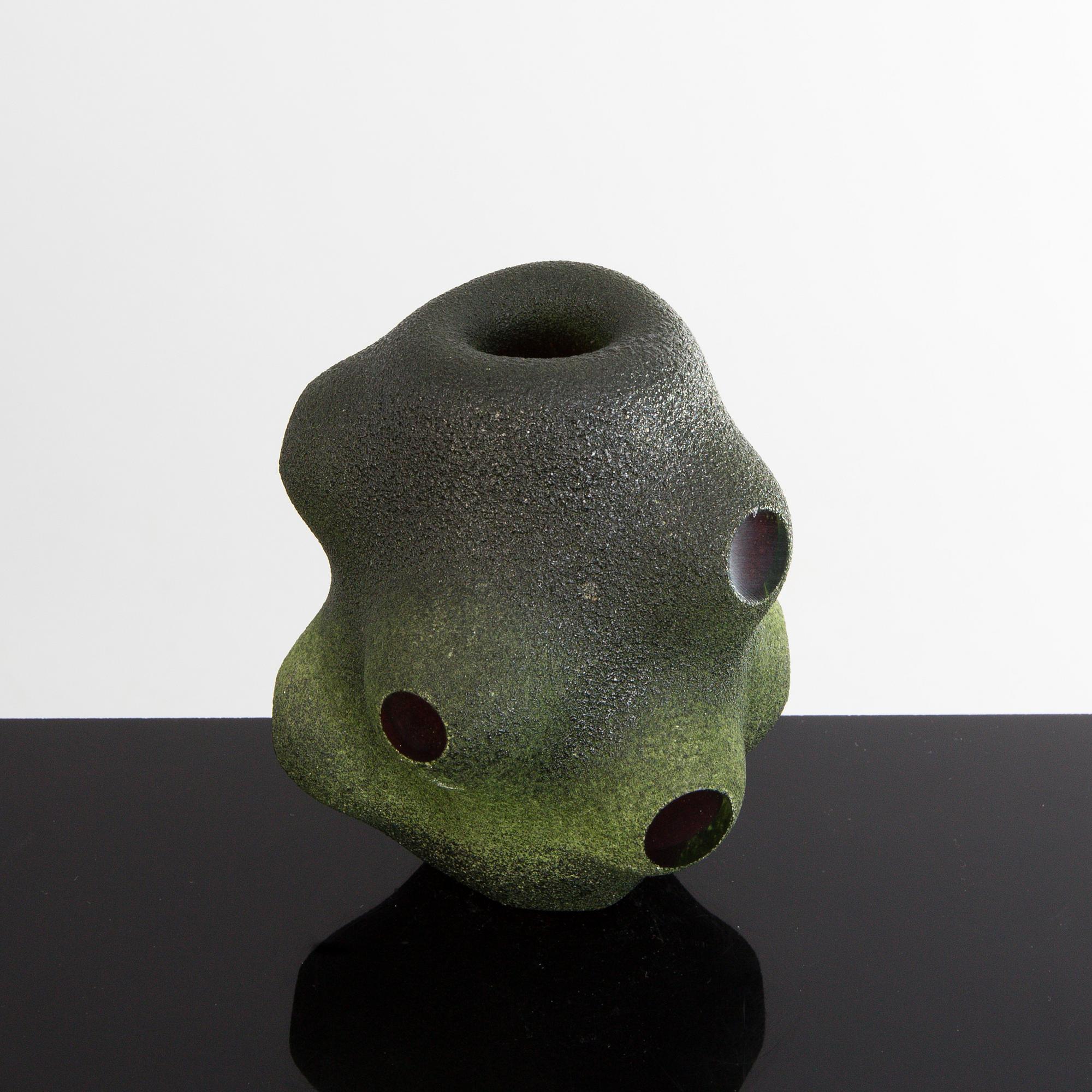 A Unique Per B Sundberg glass vase for Orrefors, signed, numbered and dated 2000.