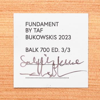 TAF, Gabriella Lenke & Mattias Ståhlbom, "Balk 700", pedestal, ed. 3/3, 2023.