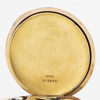 Pocket watch, 14K gold, hunter 53.5 mm.