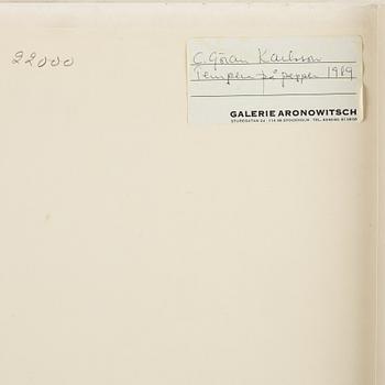 C Göran Karlsson, tempera on paper, signed and dated -89.
