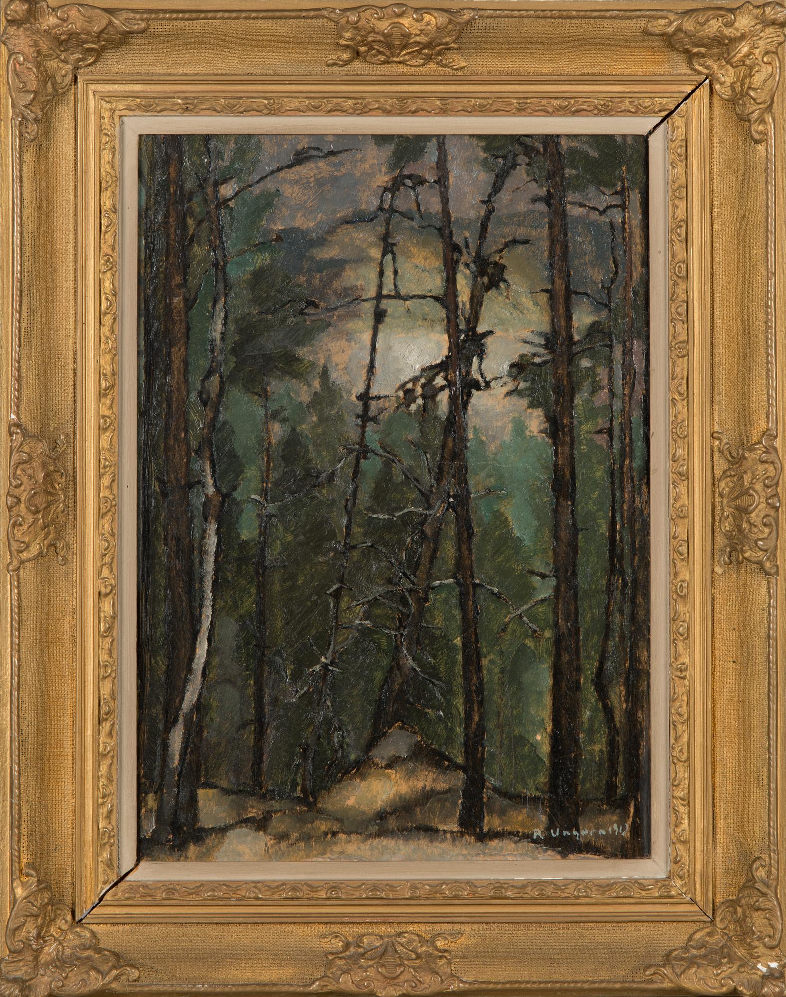 Ragnar Ungern, oil on board, signed and dated 1912.