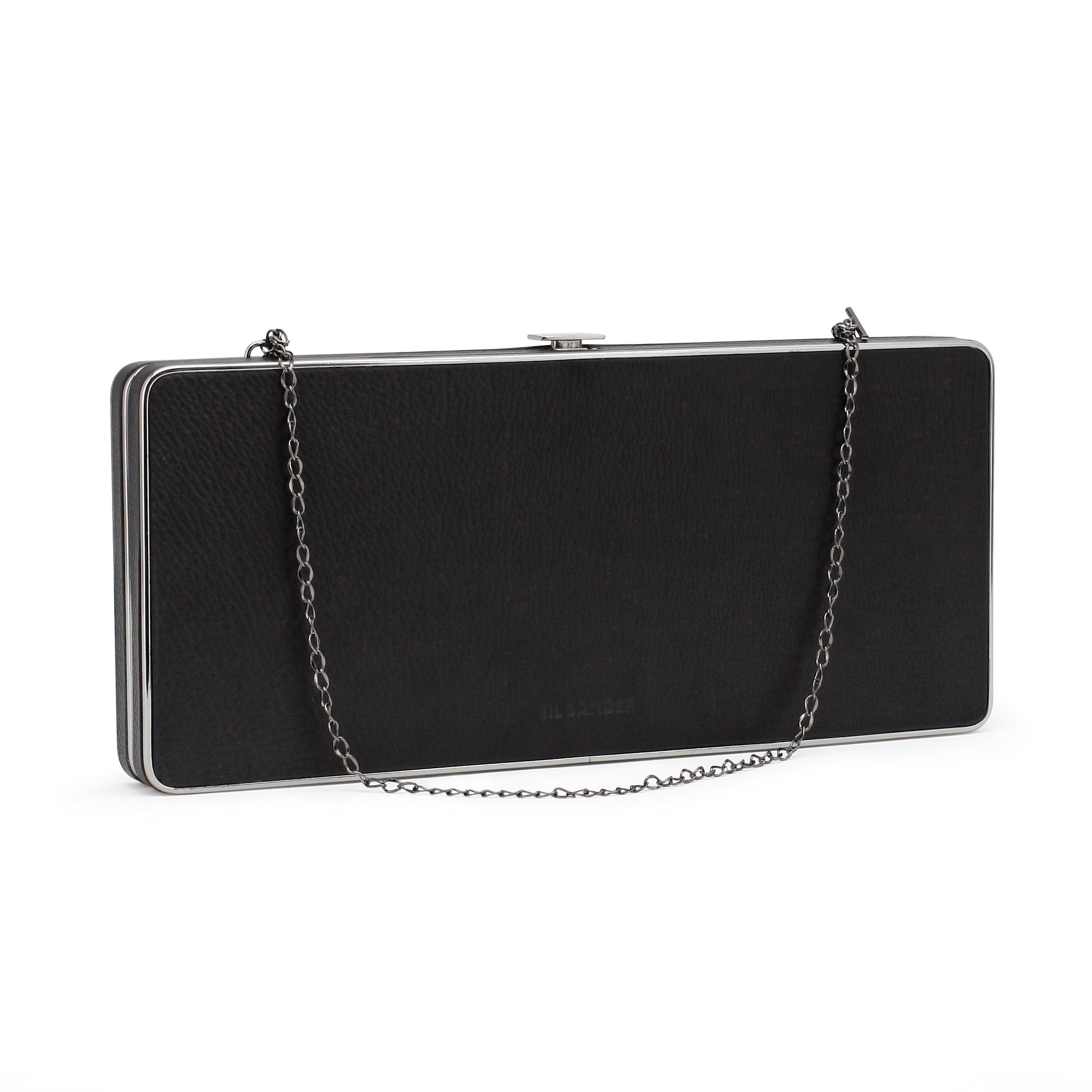 JIL SANDER, an black evening bag/clutch.