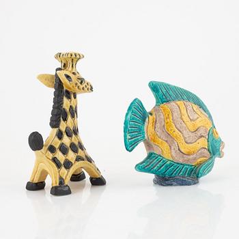 Gunnar Nylund, figuriner, 2 st, stengods, Rörstrand.