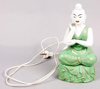 BORDSLAMPA, porslin, Arabia, 1928-32.