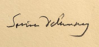 SONIA DELAUNAY, colour lithograph, signed and numbered 34/75.