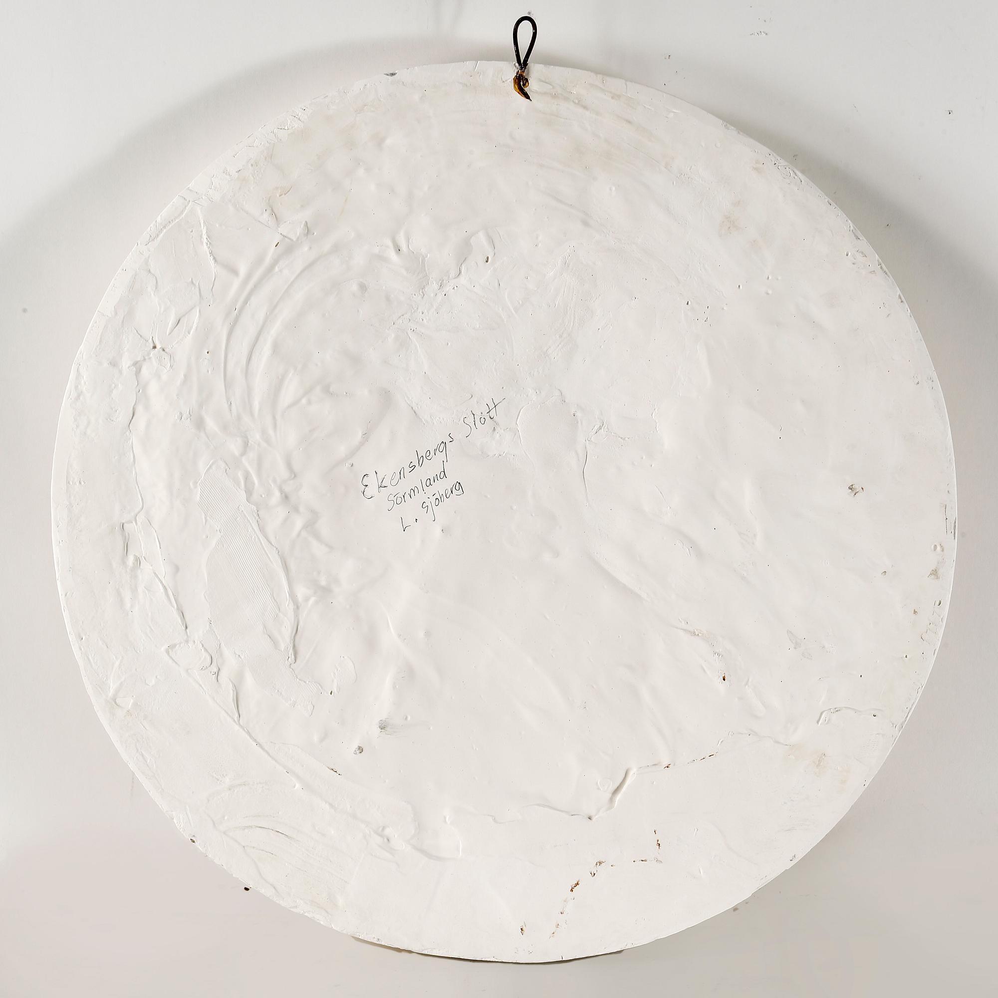 MEDALJONG, gips, efter original från 1700-talet av Johan Tobias Sergel, 1980-tal.