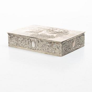 Silver box, Rococo style, 20th century.