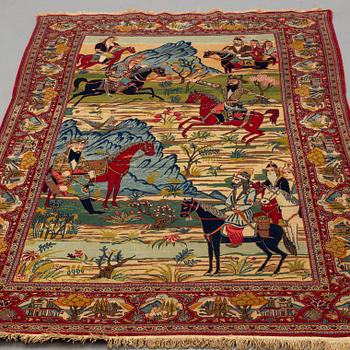 A RUG, semi-antique Kashan, ca 235 x 141 cm.