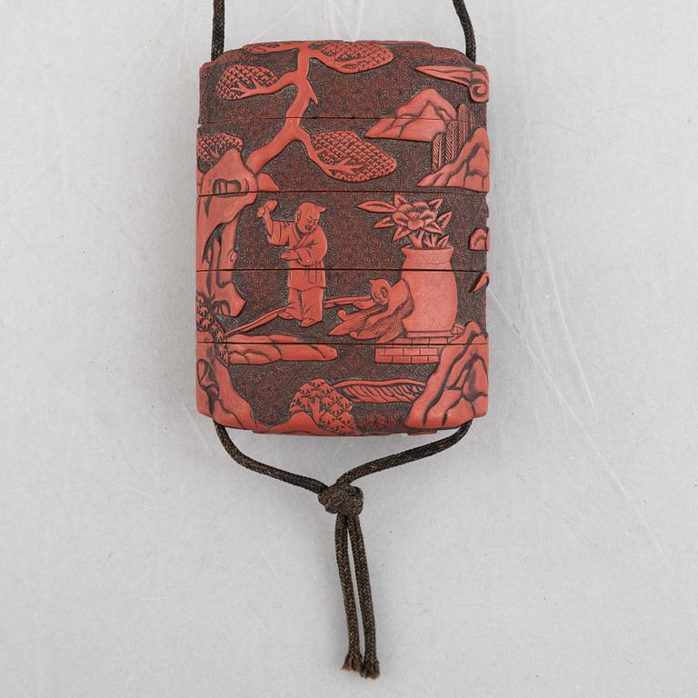Inro, lackarbete, Japan, Meiji (1868-1912).