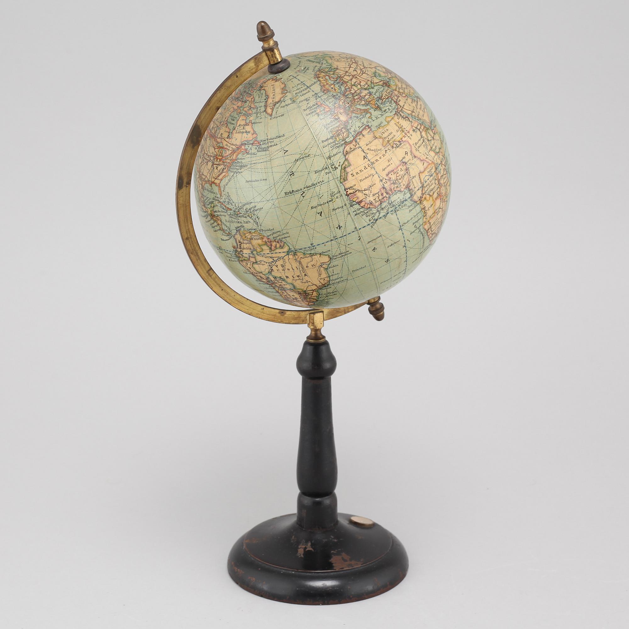 JORDGLOB, Dr H Fischer, Wagner & Debes, Leipzig, 1900-talets första hälft.