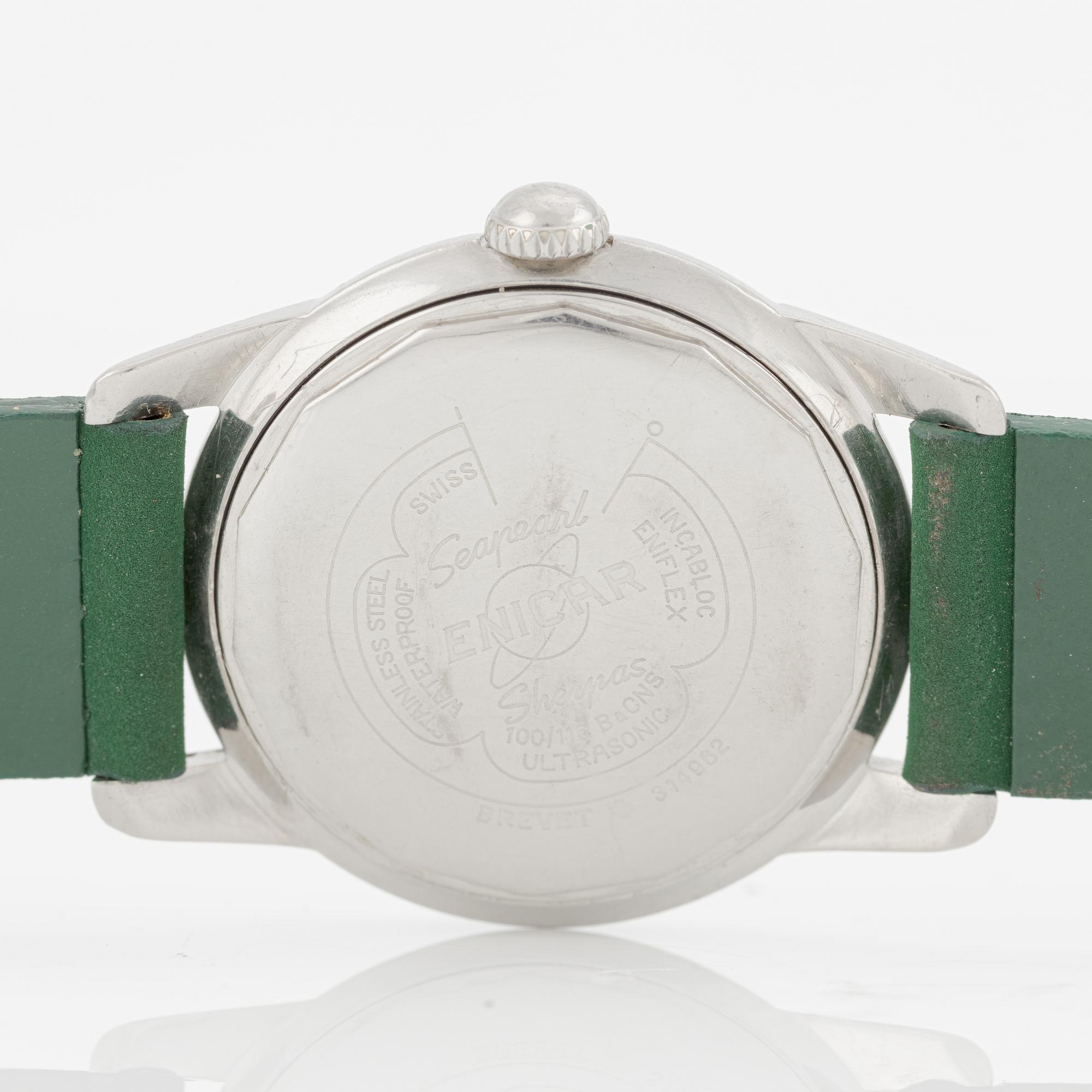 Enicar, Ultrasonic, Sherpa, wristwatch, 36 mm.
