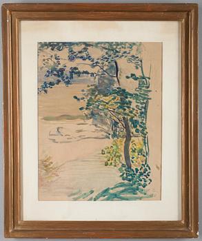 MAGNUS ENCKELL, vesiväri, monogrammi signeerattu ja päivätty 1910.