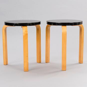 Two Mid 20th Century '60' stools for Artek.