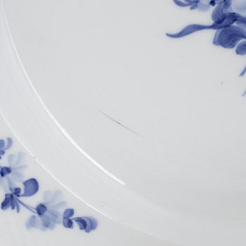 An 80-piece porcelain dinner service, "Blue flower", Royal Copenhagen, Denmark.