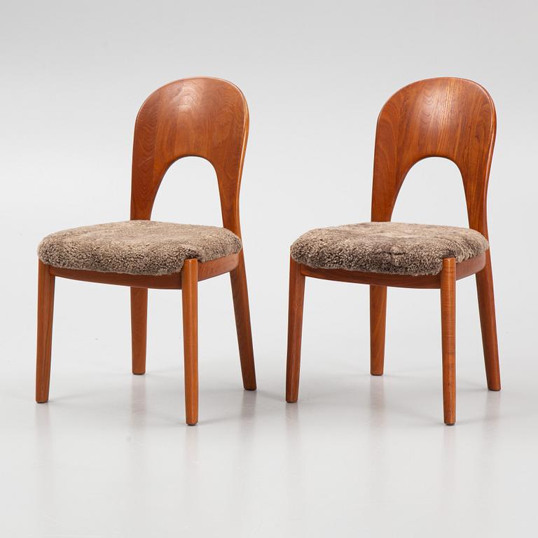 Niels Kofoed, chairs, 6 pieces, Denmark, second half of the 20th century.