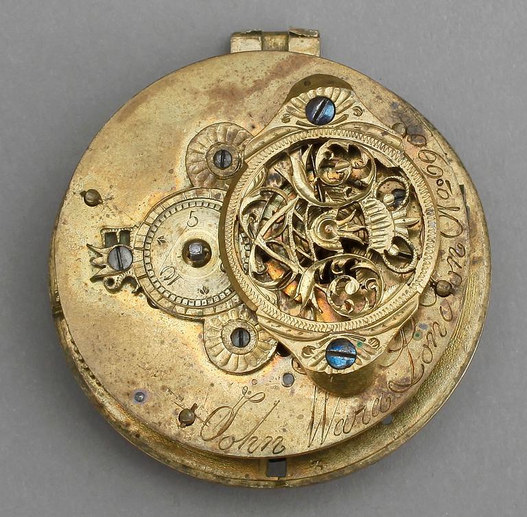 FICKURSSTÄLL, för vägghängning, mestadels silver, Moskva, 1800-talets andra hälft. Vikt (exkl fickur) ca 650g.