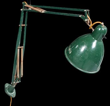 INDUSTRILAMPA, "Luxo 1001", Jacob Jacobsen, omkring 1900-talets mitt.