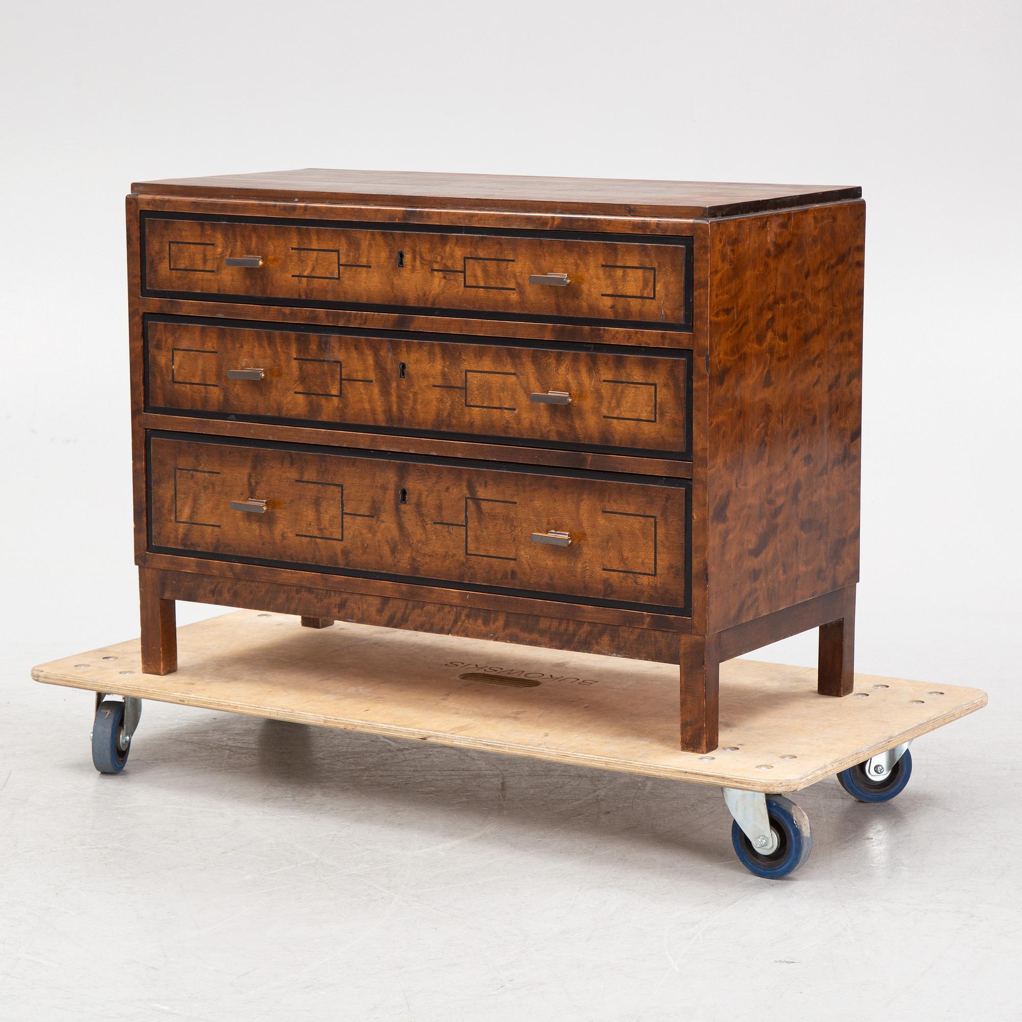 A chest of drawers, 1930's.