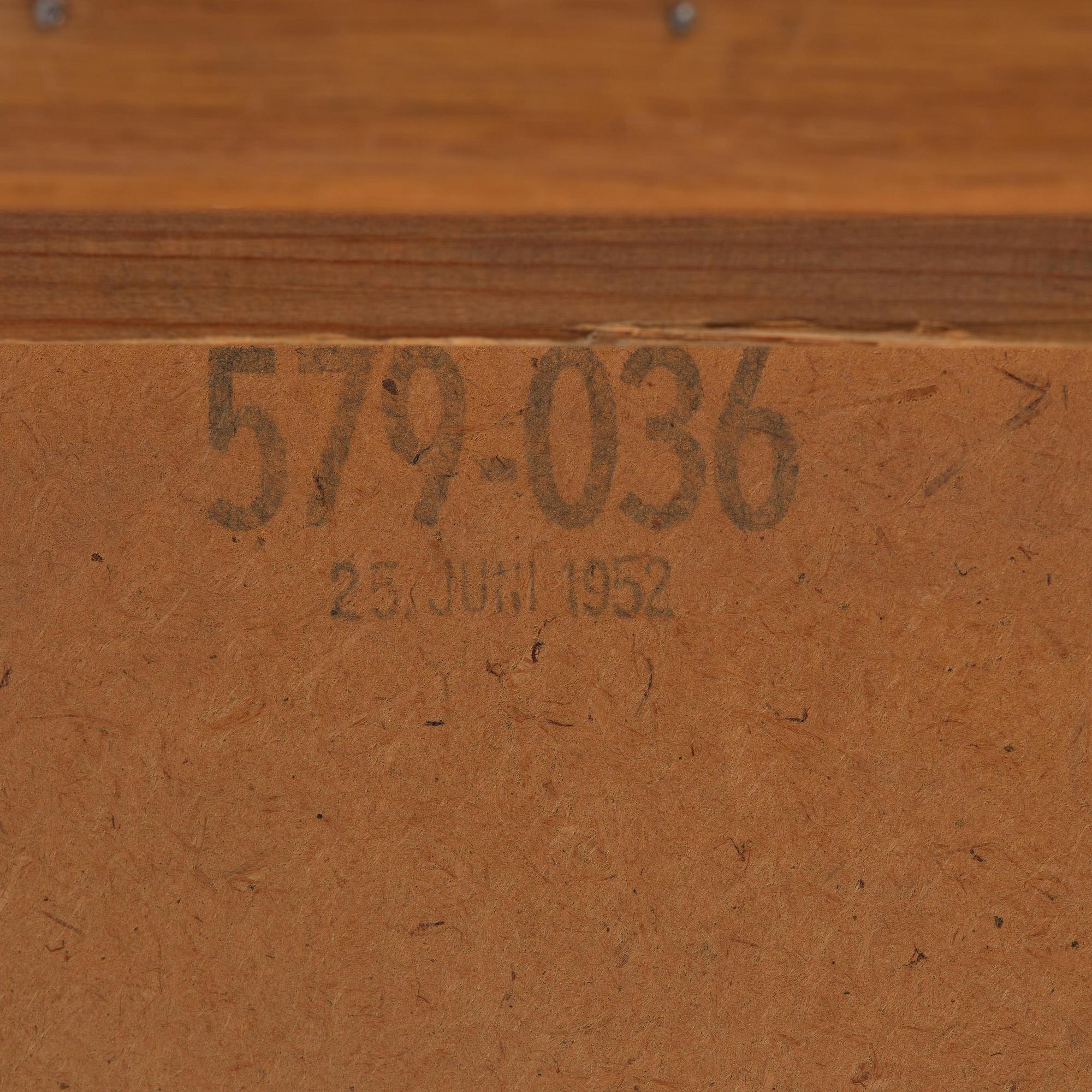 Stig Lindberg, & David Rosén, a coffee table from the Triva series, Gustavsberg, with base by Nordiska Kompaniet, 1952.
