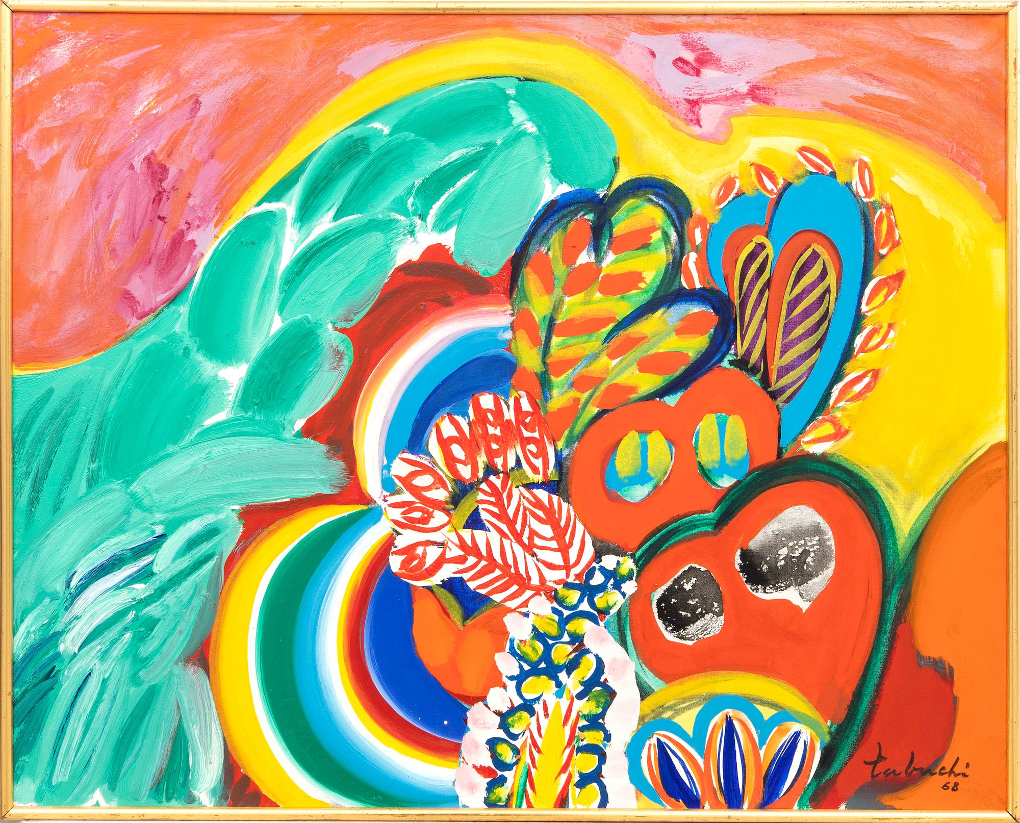 Yasse Tabuchi,  oil on canvas signed and dated 68.