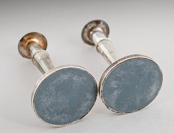 LJUSSTAKAR, 1 par, silver, Ceson, Stockholm 1978.