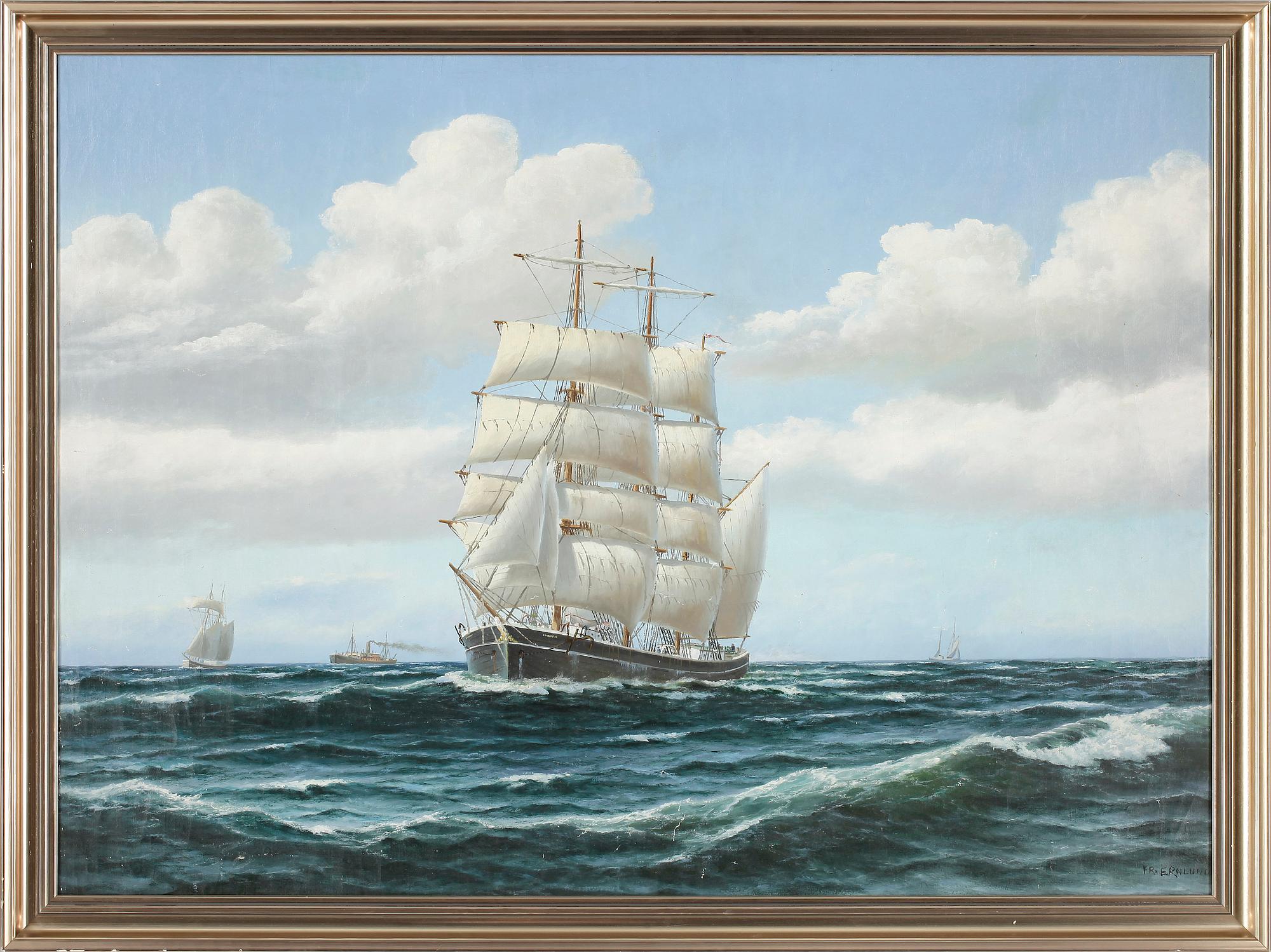 FREDRIK ERNLUND, olja på duk, signerad.