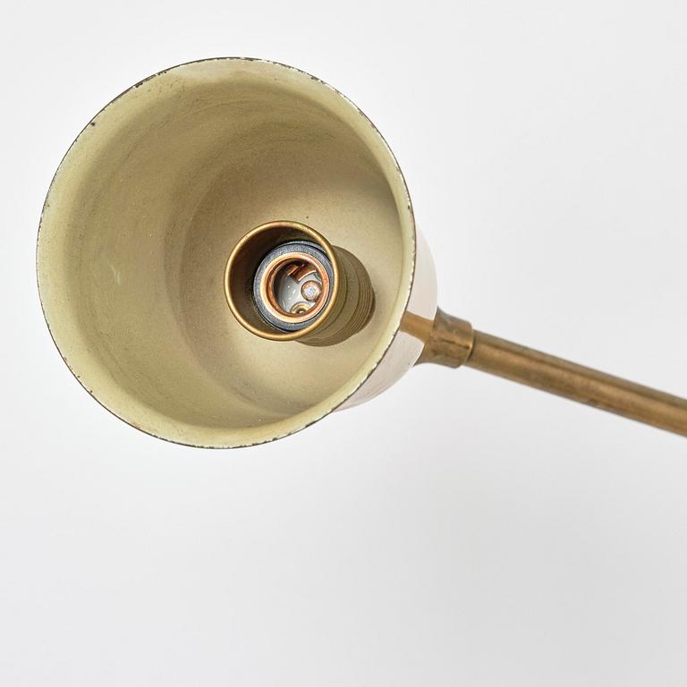 Bertil Brisborg, a rare brass wall lamp, Nordiska Kompaniet, 1950s.