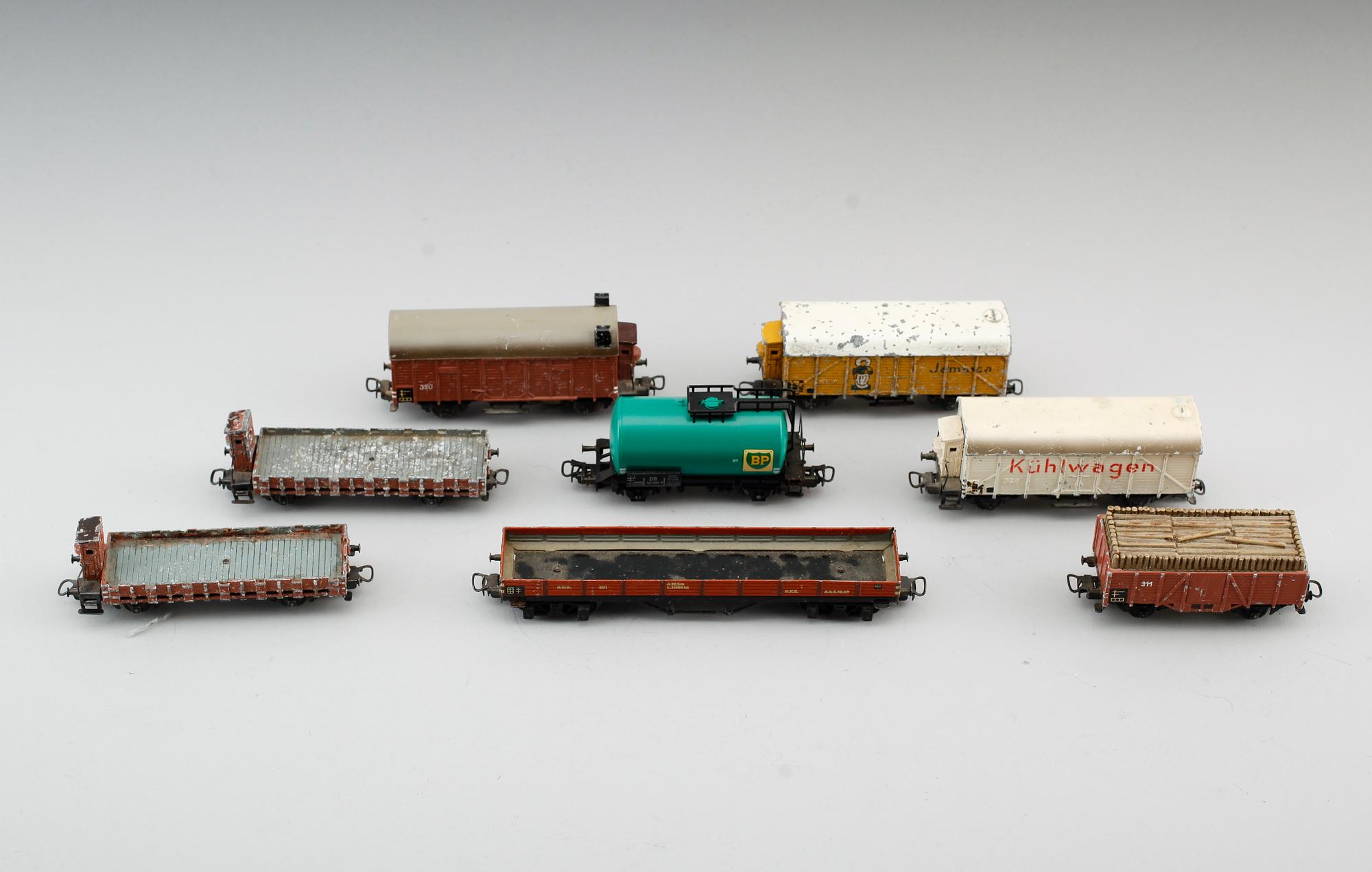 MODELLTÅGSVAGNAR, 23 st, Märklin, Tyskland.