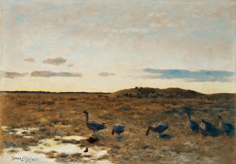 Bruno Liljefors, Geese at Dawn.