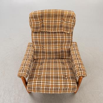 An Inge Andersson walnut "Draken" easy chair late 1960s.