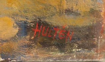 CO Hultén, CO Hultén, "Badortsliv". Signed Hultén. Canvas 52 x 54 cm.