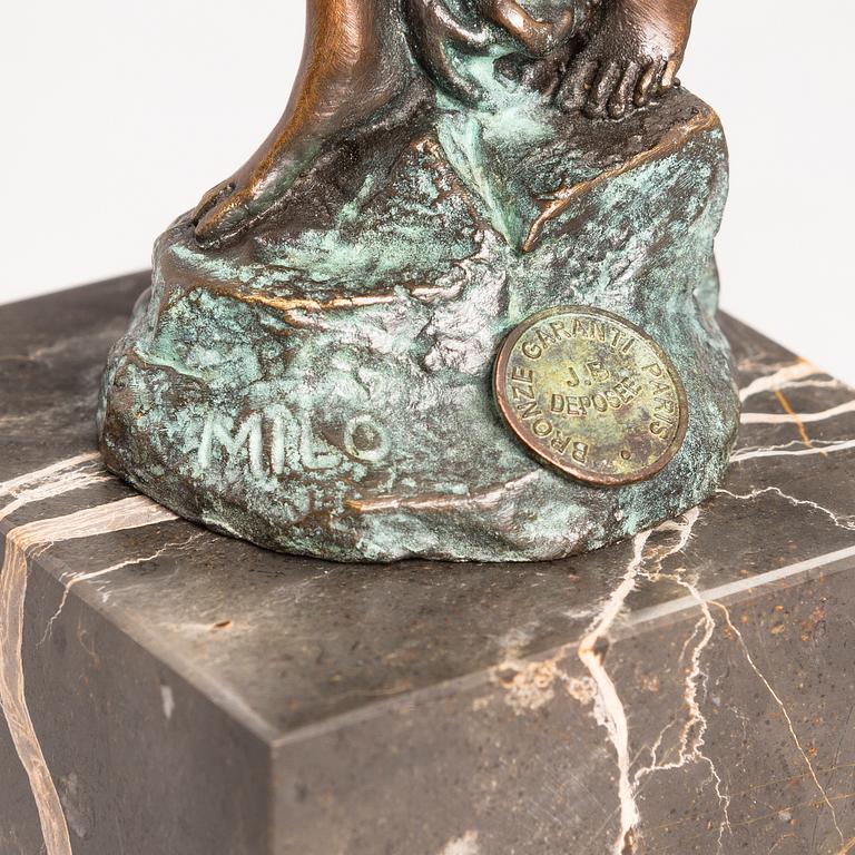 MAX MILO, sculpture in bronze, signed.