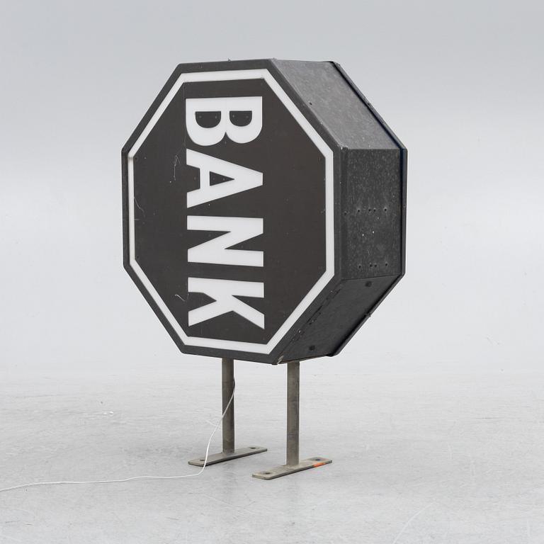 Neon sign, "Bank", second half of the 20th century.