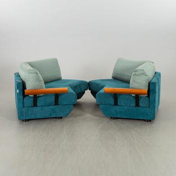A SET OF 2 1980's FRIGHETTO SOFAS, ITALY.