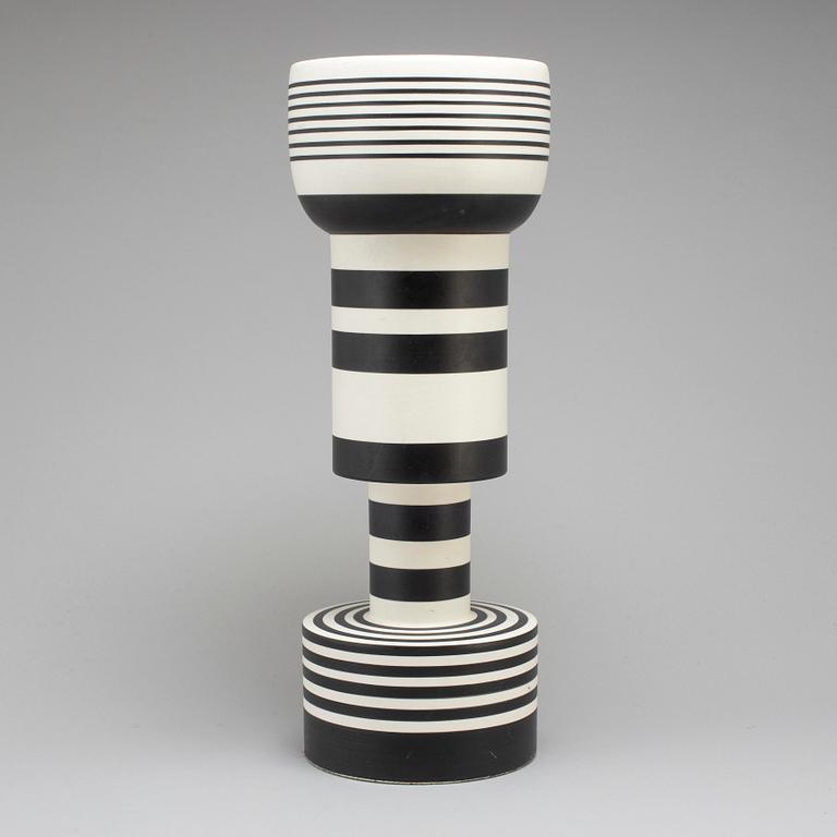 ETTORE SOTTSASS, a 'Calice' earthenware vase for Bitossi Ceramiche, Montelupo, Italy.