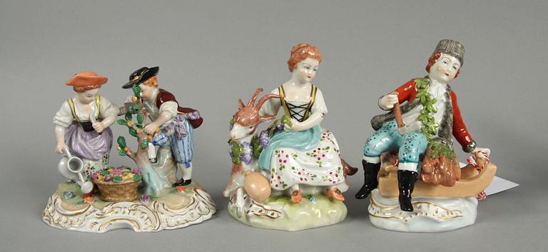 FIGURINER, 5+1 st. Porslin, Dresden mm.