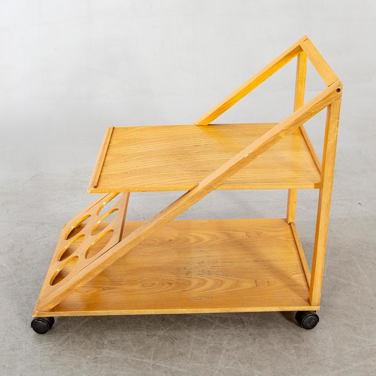 An Italian oak trolley later part of the 20th century.