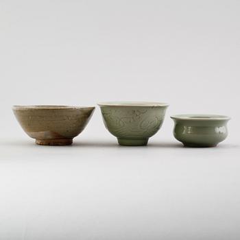 SKÅLAR, 3 st, porslin, Kina, 1900-tal.